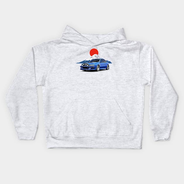 Impreza Classic Fuji JDM Japan Print Kids Hoodie by Auto-Prints